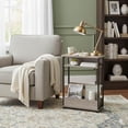 thumbnail image 2 of ZEXVIDA Indoor Modern Storage MDF Rectangular End Table, Oak, 2 of 11