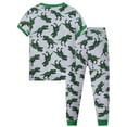 thumbnail image 6 of WIBACKER Cotton Toddler Dinosaur Pajamas Boys Kids Soft Short Sleeve Tops Long Pants Summer 2-9Y Pjs Set 2pcs, 6 of 12