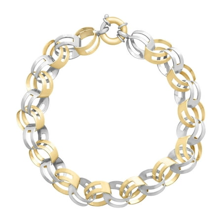 Duet Two-Tone Link Bracelet in 14kt Gold-Bonded Sterling Silver