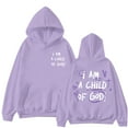 thumbnail image 3 of Christian Hoodies for Women 2025 I Am A Child Of God Cute Graphic Hoodie with Pockets Hooded Sweatshirt Women Pullover, 3 of 5