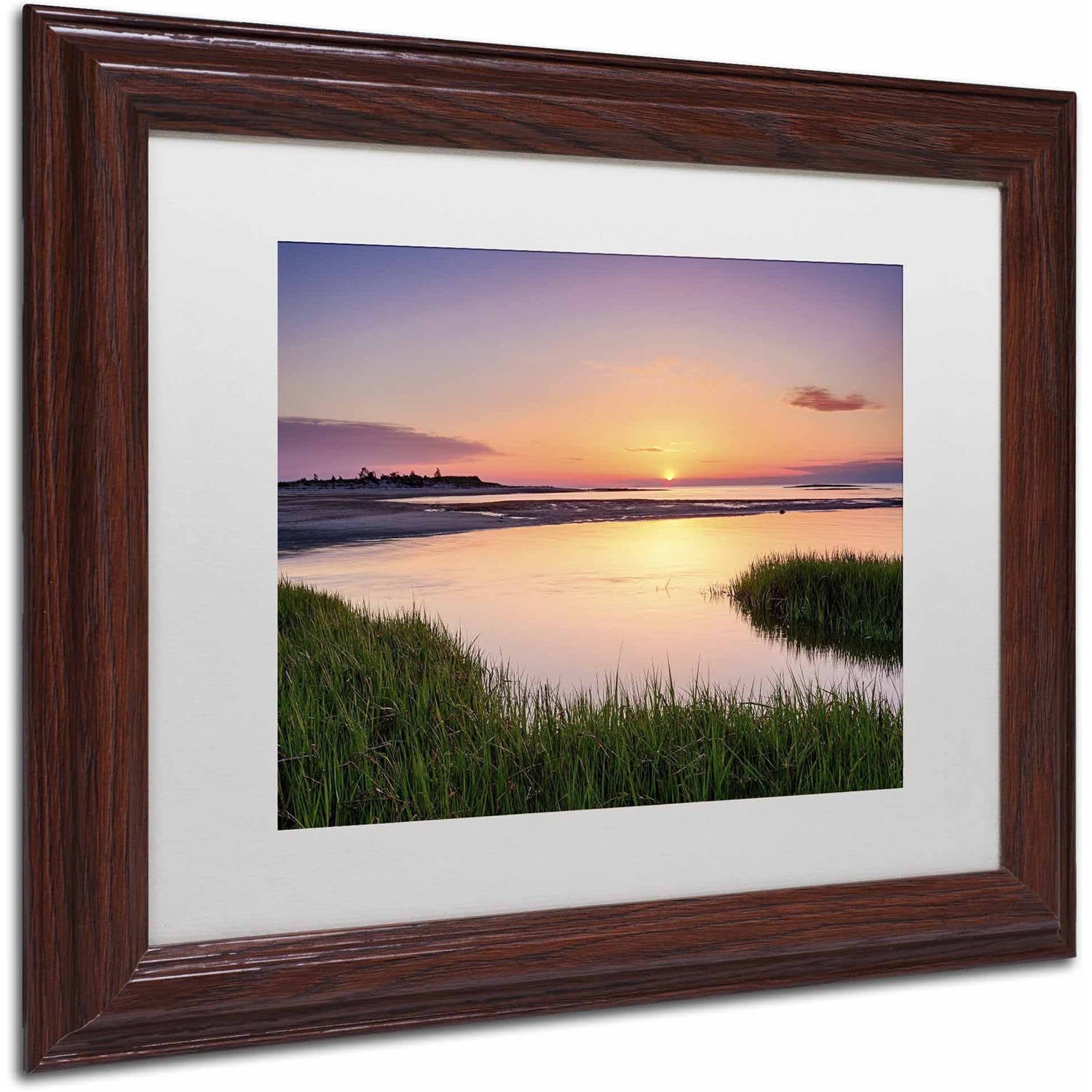 Trademark Fine Art 'Out to Sea' Canvas Art by Michael Blanchette Photography, White Matte, Wood Frame