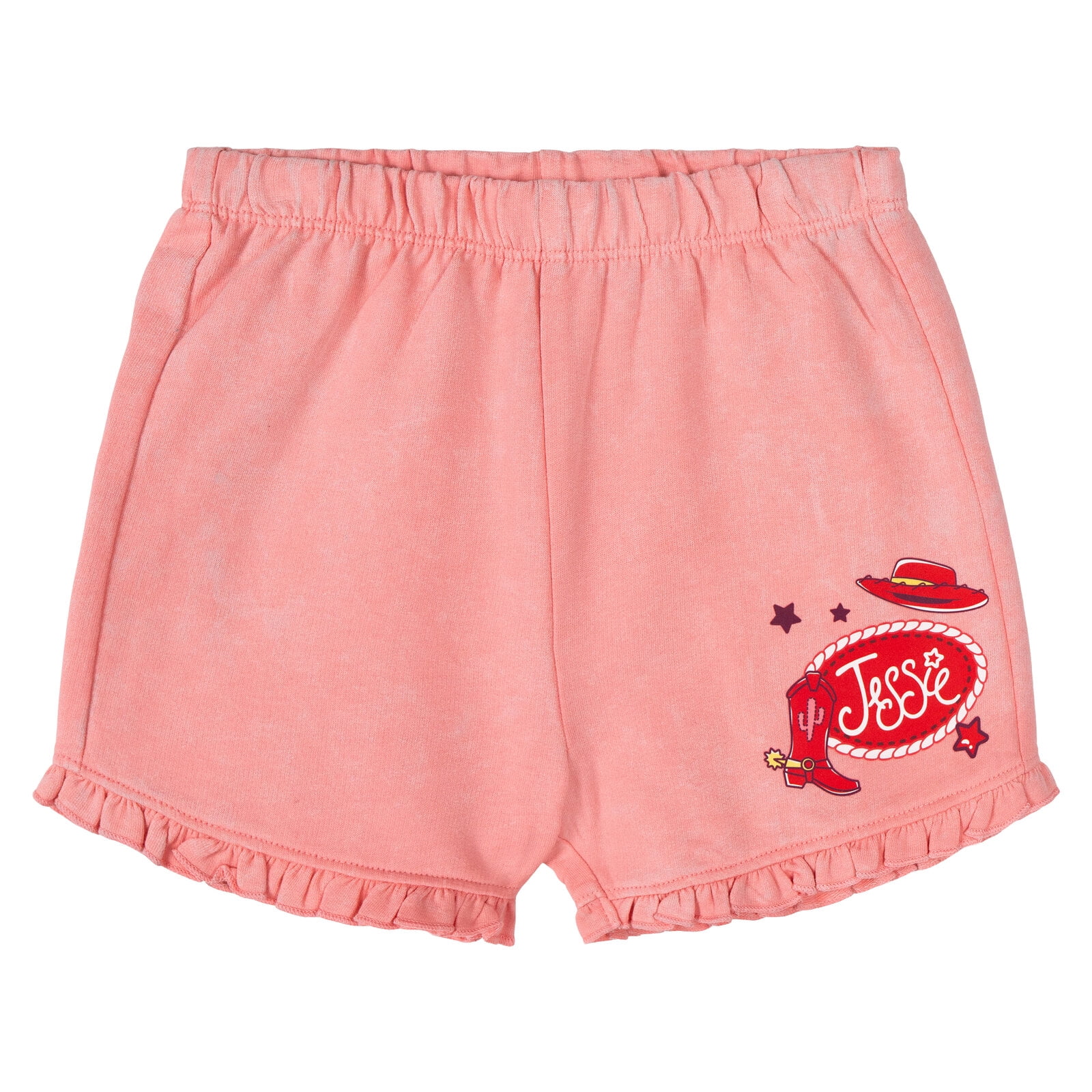 Disney Toy Story Toddler Girls' Short Sleeve Graphic T-Shirt and French Terry Shorts Set Pink Optic Wash Jessie