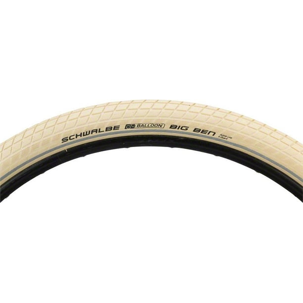 Schwalbe Big Ben Tire, 29 x 2.0 Wire Bead Creme with Reflective Sidewall K-Guard Protection - Walmart.com