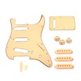 thumbnail image 1 of Tignapoo Gold Mirror Guitar Pickguard Set with Back Plate, Pickup Covers, Knobs, and Tips for 11-Hole Strat Style Guitars - GSS115, 1 of 6