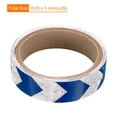 thumbnail image 2 of Uxcell Reflective Tape, 2 Roll 10 ft x 1-inch Adhesive High Visibility Safety Tape Reflector, Arrow White Blue, 2 of 6