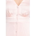 thumbnail image 4 of Sage Collective V-Neck Button Down Ruffle Sleeve Banded Waist Slit Side Crepe Dress-ROSE / 2, 4 of 4