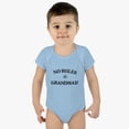 thumbnail image 4 of NO RULES @ GRANDMAS (ONESIE) (BLACK) Infant Baby Rib Bodysuit, 4 of 4
