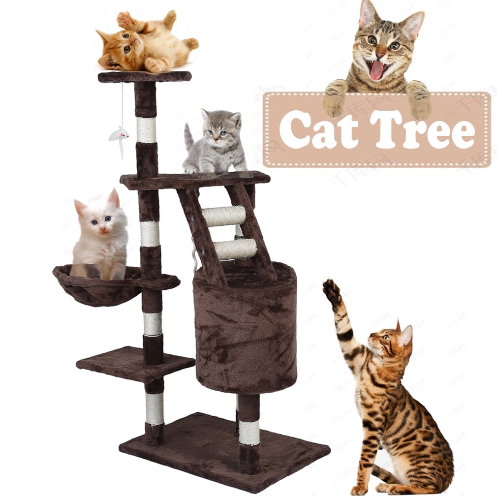 Cat Tree Condo With Sisal Scratching Posts Perch House Hammock Departments