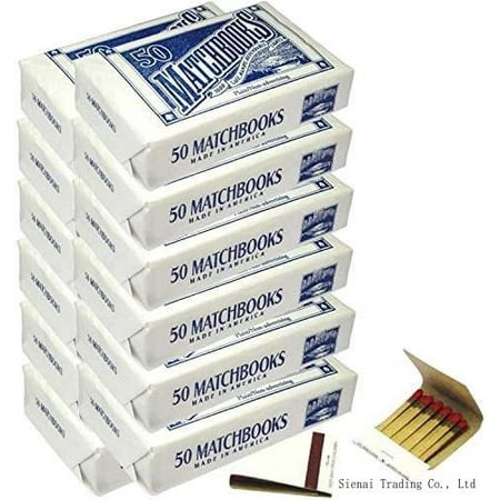 

12 Boxes - White Plain Matches Matchbooks Wedding Anniversary Birthday Party (600 Matchbook Total)