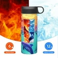 thumbnail image 6 of Bingfone Hawaiian Island Dolphin Print 18oz Sports Insulated Kettle With Straw, Leakproof & BPA Free, Drinking Sports Water Bottle for Fitness, Gym & Outdoor, 6 of 8
