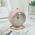thumbnail image 4 of Reloj de escritorio pequeño de diseño sencillo y bonito Retro, luz nocturna, silencioso, sin tictac, niños, dormitorio, viajes, mesita de noche, 4 of 5