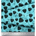 thumbnail image 3 of Soimoi Blue Cotton Voile Fabric Strawberry Fruits Fabric Prints By Yard 56 Inch Wide, 3 of 3