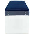 thumbnail image 4 of Modway Roam Velvet Bench in Navy, 4 of 5
