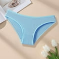 thumbnail image 2 of Lunuaoe Women's Ribbed Cotton Briefs, Mid-Low Waist Threaded Panties, Soft Breathable Everyday Underwear, 2 of 8