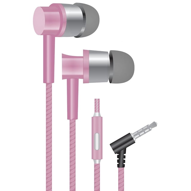 Escape - Écouteurs Stéréo Intra-Auriculaires, Réduction de Bruit, Microphone Intégré, Rose