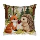thumbnail image 2 of Uuiauoio Cute Animals Decorative Throw Pillow Cover , Animals Family Animals Outdoor Pillow Cases Square Standard Cushion Cover for Sofa Couch Bed Car 17.72x17.72 inch, 2 of 6