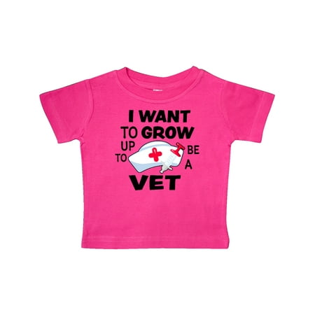 

Inktastic I Want To Grow up To Be a Vet Gift Baby Boy or Baby Girl T-Shirt