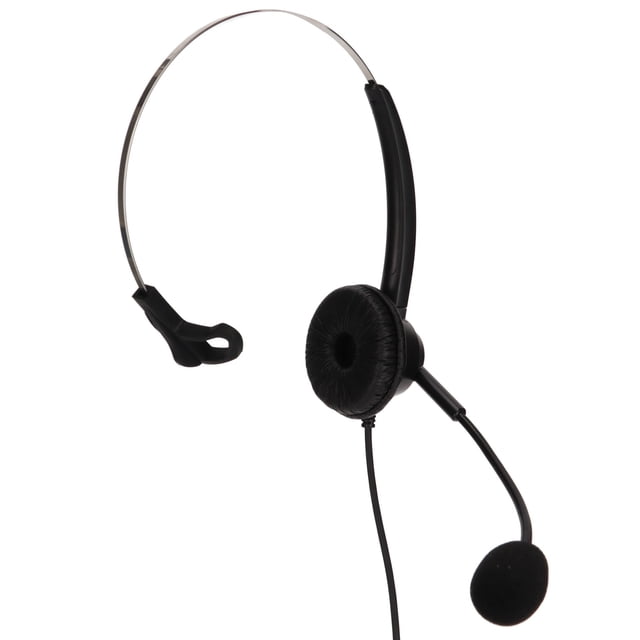 Telephone Headset, Single Point Solid Construction Business Headset With HD Mic For Office