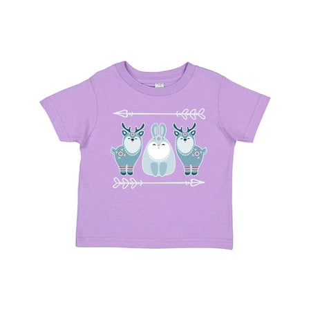 

Inktastic Christmas Forest Deer Bunny Tribal Gift Toddler Boy or Toddler Girl T-Shirt