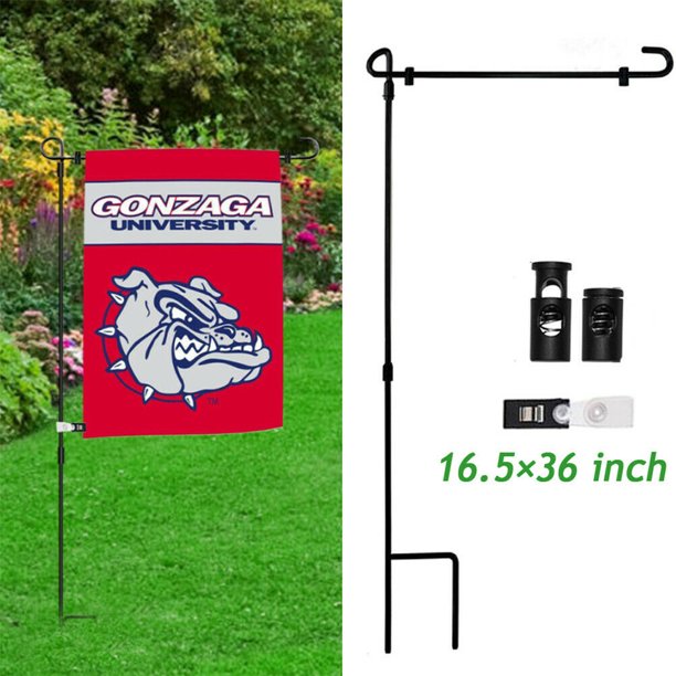 Garden Flag Stand Pole Holder with Garden Flag Stopper and Anti-Wind