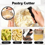 Godance 9 Pcs Stainless Steel Pastry Blender Set, Pastry Blender & Cutter with 5 Biscuit Cutters, 3-Cup Flour Sifter & Non-Stick Silicone Baking Mat | Biscuit Cutter Set for Cooking Cookies and Donut