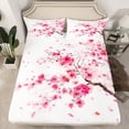 thumbnail image 2 of Castle Fairy Cherry Blossom Girl Twin Sheet Sets,Pink Floral Sakura Bedding, 2 of 7