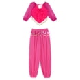 thumbnail image 6 of Alvivi Women Sequin Self-tie Back Belly Dance Crop Top Lantern Pants Bollywood Belly Dance Outfit Hot Pink One Size, 6 of 7