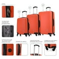 thumbnail image 4 of InUSA Royal 3-Piece Hardside Luggage Sets with Spinner Wheels, Handle, and Trolley, (20"/24"/28"), Orange, 4 of 11