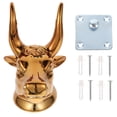 thumbnail image 3 of Miangastore 1 Set Creative Bull Head Ukulele Hook Wall Mounted Guitar Hanger (Golden), 3 of 9
