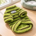 thumbnail image 7 of Goowood Warm Fleece Dog Sweater Striped Small Pet Sweater, Two Legged Puppy Coat Outfit for Cat Small Dogs Chihuahua Fall Winter Pet Apparel, 7 of 7