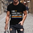 thumbnail image 4 of WREESH Men's Short Sleeve T-Shirt Round Neck Summer Casual Wear with Graphic Print Black, 4 of 5