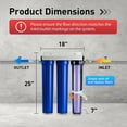 thumbnail image 4 of iSpring 3 Stage 20'' Whole House Water Filter System with 3/4'' NPT 3 blue housing, 4 of 5