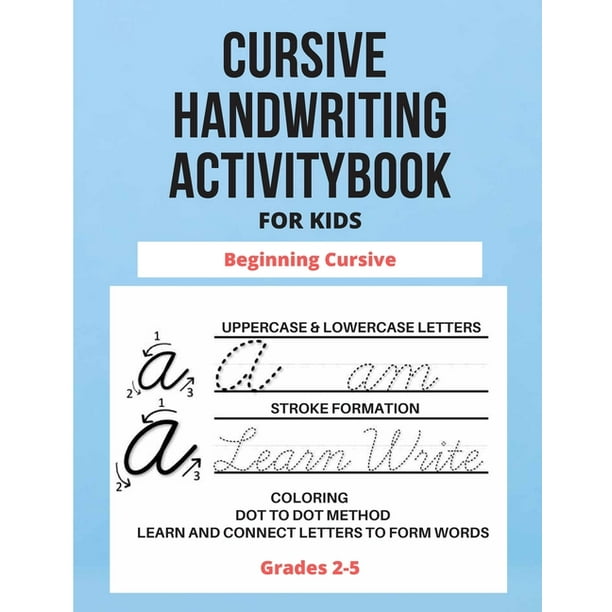 Cursive Handwriting Activity-Book For Kids : Cursive for beginners ...