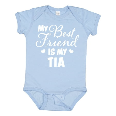 

Inktastic My Best Friend is My Tia with Hearts Gift Baby Boy or Baby Girl Bodysuit