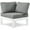 Gray, variant on Meridian Furniture Nizuc White Outdoor Patio Corner Chair