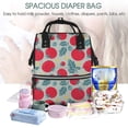 thumbnail image 5 of Fuzoiu Tomato Print Diaper Bag Backpack,Baby Essentials Travel Tote,Multi function Waterproof Diaper Bag, Travel Essentials Baby Bag - Unisex, 5 of 6