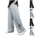 thumbnail image 5 of Odeerbi 5-15 Years Kids Boys Ice Silk Sweatpants Summer Workout Athletic Sports Wide Leg Pants Elastic Waist Loose Joggers, 5 of 5