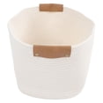 thumbnail image 3 of Cotton Rope Basket Large Capacity Multifunction Rope Woven Blanket Basket with Handle for Laundry Toy Organizing Type 3, 3 of 14