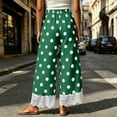 thumbnail image 6 of Elvqul Pants for Women Pull On Elastic Waisted Bottoms Straight Leg Summer Spring Wide-Leg Drawstring Womens Pants, 6 of 8