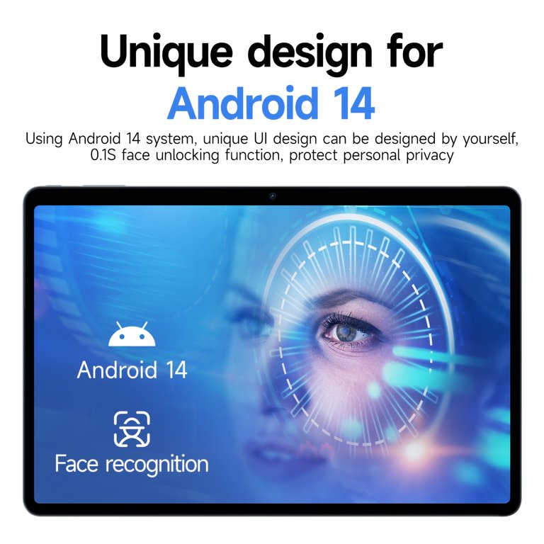 Android 14 Tablet 10.1Inch,12GB+128GB 1TB Expand,4G LTE 5G WiFi