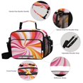 thumbnail image 3 of FORMRS Student Insulated Lunch Bag with Shoulder Strap Reusable Cooler Box for School, Swirling Lines, 3 of 9