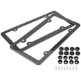 thumbnail image 1 of Acouto License Plate Frame 2PCS Carbon Fiber License Number Plate Frame Cover Holders with Screw Caps Applicable to US, 1 of 5