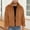 #92-Orange, variant on Ceisia Trendy Warm Men's Loose Fit Stand-Collar Faux Fur Jacket Gift