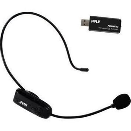 microphone wireless usb headset pyle rechargeable receiver pro battery system mic uhf built microphones