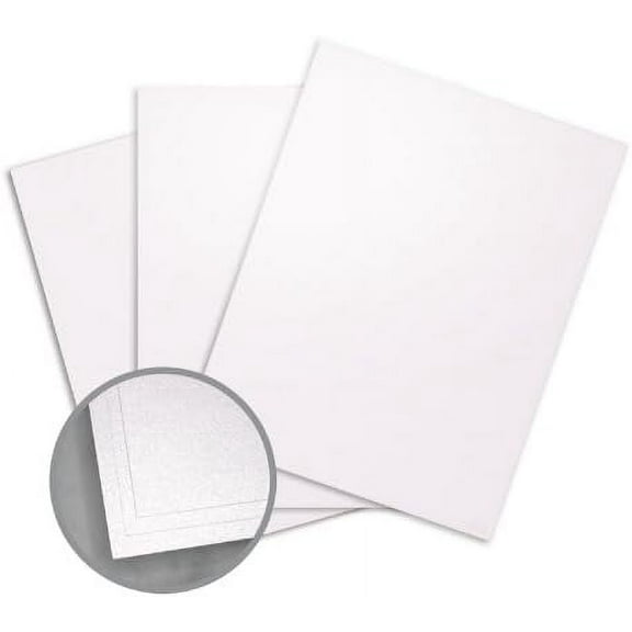 Aspire Petallics Snow Willow Paper - 8 1/2 x 11 in 81 lb Text Metallic C/2S 350 per Package$$Office