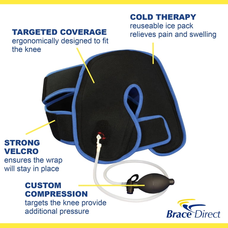 Brace Direct Reusable Cold Knee Pack - Cryo Therapy Wrap For Pain Relief, Swelling, Post-Surgery & Injuries