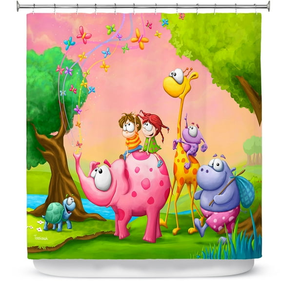 Shower Curtains 70" x 93" from DiaNoche Designs by Tooshtoosh - Traveling Wonders