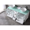 thumbnail image 3 of Wonline 60" Round Ceramic Sink Bathroom Vanity Cabinet Solid Wood Modern Design w/Mirror, 3 of 3