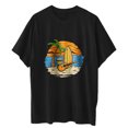 thumbnail image 7 of IROINNID Womens Short Sleeve Tunic T-shirts Summer Beach Printed Round-Neck Casual Top Pullover T-shirt Spring Saving, 7 of 7