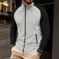 thumbnail image 3 of Lyrehush Track Jackets for Men Color Block Long Sleeve Sweatshirts Relaxed Fitted Zip up Sport Jacket, 3 of 5